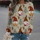 thumbnail image 2 of Sudaderas Navideñas de Cuello Redondo Para Mujer, Camisas Casuales de Manga Larga, Suéter Estampado, Túnica, Tops Odeerbi ODB205051, 2 of 5