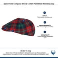 thumbnail image 7 of Epoch Hats Company  Tartan Plaid Wool Newsboy Cap (Men), 7 of 7