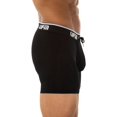 thumbnail image 2 of UFM Mens Bamboo/Spandex 6 inch Inseam Boxer Brief Featuring UFM's Exclusive Patented Adjustable Support Pouch, Regular Support, Black, 32-34 Waist, 2 of 6