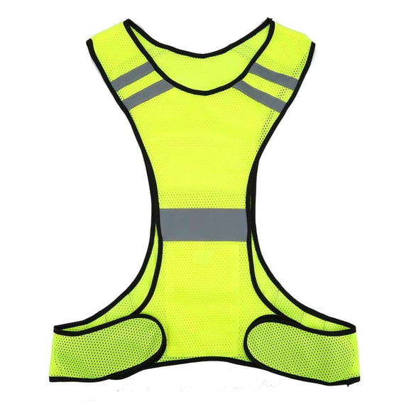 Tebru High Visibility Reflective Safety Vest Night Running Security Clothing Adjustable Waist,High Visibility Vest,Reflective Cycling Vest
