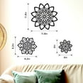 thumbnail image 2 of LZLINGMEI 3PCS Metal Flowers Wall Decor, Multiple Flowers Art Wall Decor for Bathroom Living Room Office(Black), 2 of 8