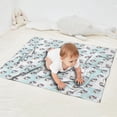 thumbnail image 2 of Light Blue Cartoon Unicorn Head Pattern Blanket,Comfortable Soft Flannel Throw Blanket,All Season,Warm Lightweight Blankets for Sofa Bed Couch Living Room Chair,30"x40", 2 of 4