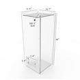 thumbnail image 5 of FixtureDisplays® Donation Box, Clear Ghost Acrylic Floor Standing Charity Box 3488, 5 of 5