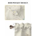 thumbnail image 6 of Blue Hydrangea 2 Panel Kitchen Curtains for Small Windows, Pink Flowers Spring Botanical Country Plants Bathroom Tier Curtain, Short Window Treatment for Bedroom/Living Room 55"x24", 6 of 6