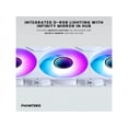 thumbnail image 4 of Phanteks M25-120 Gen2 Triple Pack, 3x 120mm ARGB High Performance Cooling Fans, Daisy-chain Unified Fan Frame, Infinity Mirror hub, single cable connection, White, 4 of 7