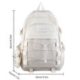 thumbnail image 3 of Solid Color Shoulder Bag Solid Color Student Pack for Laptop Book (Pink), 3 of 10