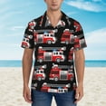 thumbnail image 5 of Uemuo Fire and Rescue Truck Printed Regular Fit Short Sleeve Casual Hawaiian Shirt for Men,Aloha shirt,Tropical shirt,Floral print shirt,Vacation Beach shirt-XX-Large, 5 of 9