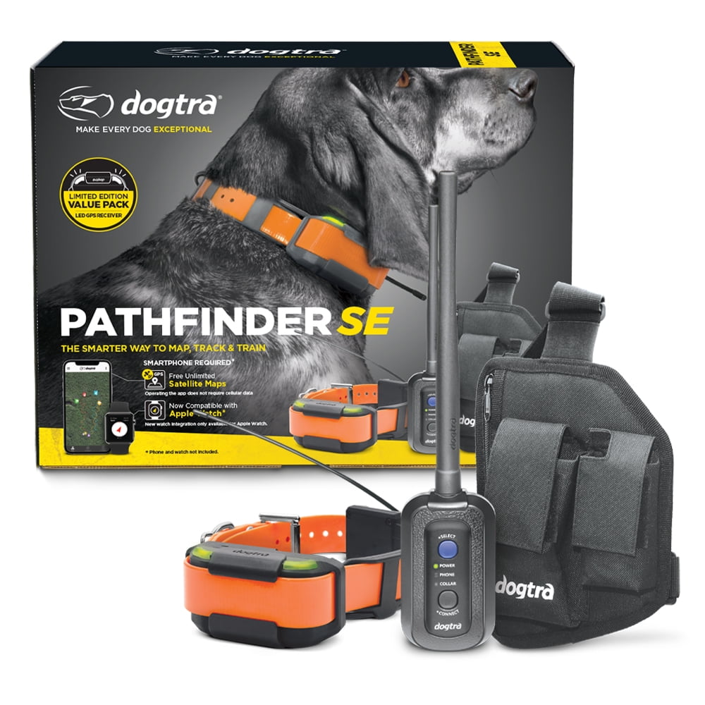 Free Satellite Map 2-Second Update Rate Smartphone Required No Subscription Fee Dogtra Pathfinder Series GPS Tracking & Training E-Collar 9-Mile 21-Dog Expandable Waterproof 