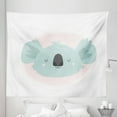 thumbnail image 1 of Pastel Tapestry, Happy Koala Face Hand Drawn Cartoon Style of Drawing Soft Colors Art, Fabric Wall Hanging Decor for Bedroom Living Room Dorm, 5 Sizes, White Blush and Pale Teal, by Ambesonne, 1 of 1
