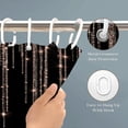 thumbnail image 5 of Black Gold Shower Curtain 72x72, Waterproof Washable Polyester Bathroom Curtain, Glitter Bath Curtain with 12 Plastic C Hooks, Machine Washable Fabric Bath Curtain for Bathroom Decor, 5 of 5