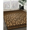 thumbnail image 3 of Ahgly Company Machine Washable Indoor Square Transitional Black Brown Area Rugs, 6' Square, 3 of 7