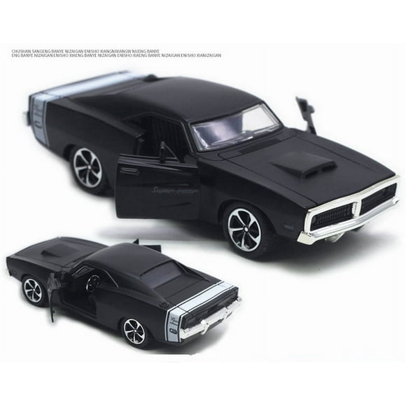 1:32 Challenger Vintage Classic Alloy Car Model Diecasts Toy With Sound and Light Vehicles Decoration Toys For Kids Gift