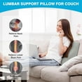 thumbnail image 5 of Back Support Pillow for Recliner Dual Layer Lumbar Support Pillow with Gel Memory Foam Ergonomic Orthopedic Lumbar Cushions for Elderly Lower Back Pain Relief Washable Cover Light Grey, 5 of 13