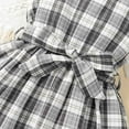 thumbnail image 5 of JUoaLXG Toddler Girls Casual Dresses Summer Plaid Patchwork Ruffled Sleeveless Dress Daily-Wear,Gray,2-3 Years, 5 of 8