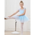 thumbnail image 2 of Stelle Ballet Leotard Mesh Cap Sleeveless Tutu Skirted Ballerina Dress Outfit for Girls,Blue,4T, 2 of 8