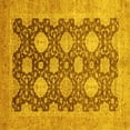 thumbnail image 1 of Ahgly Company Machine Washable Indoor Square Oriental Yellow Traditional Area Rugs, 8' Square, 1 of 4