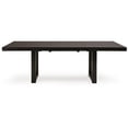 thumbnail image 4 of Bowery Hill Modern Hardwood Solids Dark Grayish Brown Dining Extension Table, 4 of 7