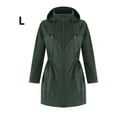 thumbnail image 1 of Chaqueta deportiva para mujer Abrigo a prueba de viento impermeable al aire libre para niñas, Verde negruzco, L Noticed HA6452-18B, 1 of 6