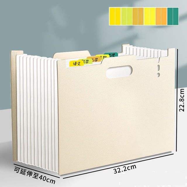 Fiudx Carpeta Portátil, Archivo Organizado de Gran Capacidad, Bolsa de Almacenamiento Tipo Acordeón Duradera, para Uso Escolar y Oficina, Esencial para Estudiantes y Profesionales, Diseño Vertical El