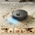 thumbnail image 3 of DREAME C30 Plus Robot Vacuum and Mop, 20000Pa Suction, Pet Hair Friendly Auto-Emptying Dock, Deep Carpet Cleaning,Smart Navigation,Black, 3 of 10
