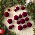 thumbnail image 6 of Yastouay 30 Pcs Christmas Ornaments Set,Mix Size Red Velvet Shatterproof Christmas Ball Hanging Xmas Tree for Christmas Decorations, 6 of 8