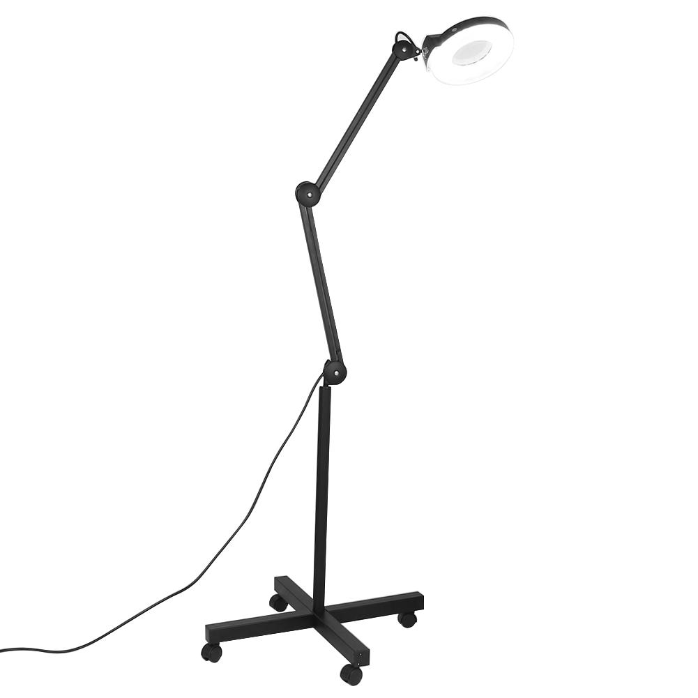 floor standing magnifier lamp with 5x magnification