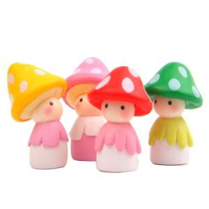 Mushroom Figurines Garden Fancyleo 4 Pcs Mushroom Doll Fairy Garden Kits Figurines for Miniatures Ornaments Fairies Gardens House Terrarium Kit Dollhouse Supplies DIY Outdoor Decorations ()