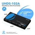 thumbnail image 6 of 1x2 HDMI Splitter: UltraHD 4K 1-In 2-Out With EDID, Downscale, And Audio Extraction (UHDS-102A), 6 of 7