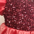 thumbnail image 7 of Little Girls Ruffles Dress Short Sleeve Sequins Princess Birthday Dress w/Headband, 7 of 7