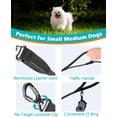 thumbnail image 2 of shiyou-Double Handle Rope Dog Leash, 5FT Heavy Duty Training Lead with Lockable Hook and 2 Comfortable Padded Handles, Reflective Walking Nylon Leash for Small Medium Dogs (11-55 lbs, Black), 2 of 4