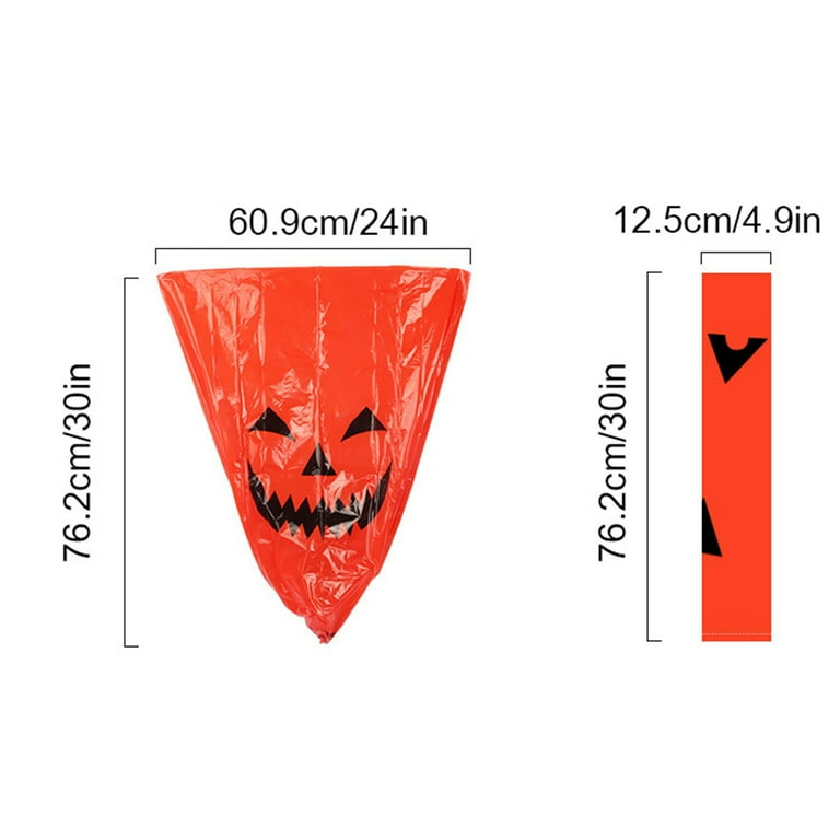 VerPetridure Halloween Pumpkin Plastic Bag Yard Lawn Decoration Bag  Deciduous Leaf Bag S Halloween Leaf Bag Garden Lawns Durable PE Outdoor  Decoration Pumpkin Garbage Bag 