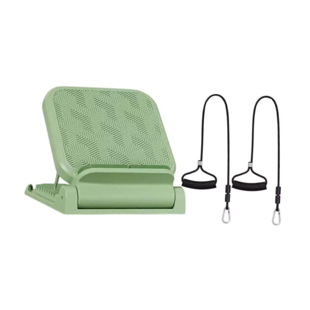 Tabla de estiramiento antideslizante para pantorrillas, equipo para ejercicios en el gimnasio en casa. Verde con DrawCord