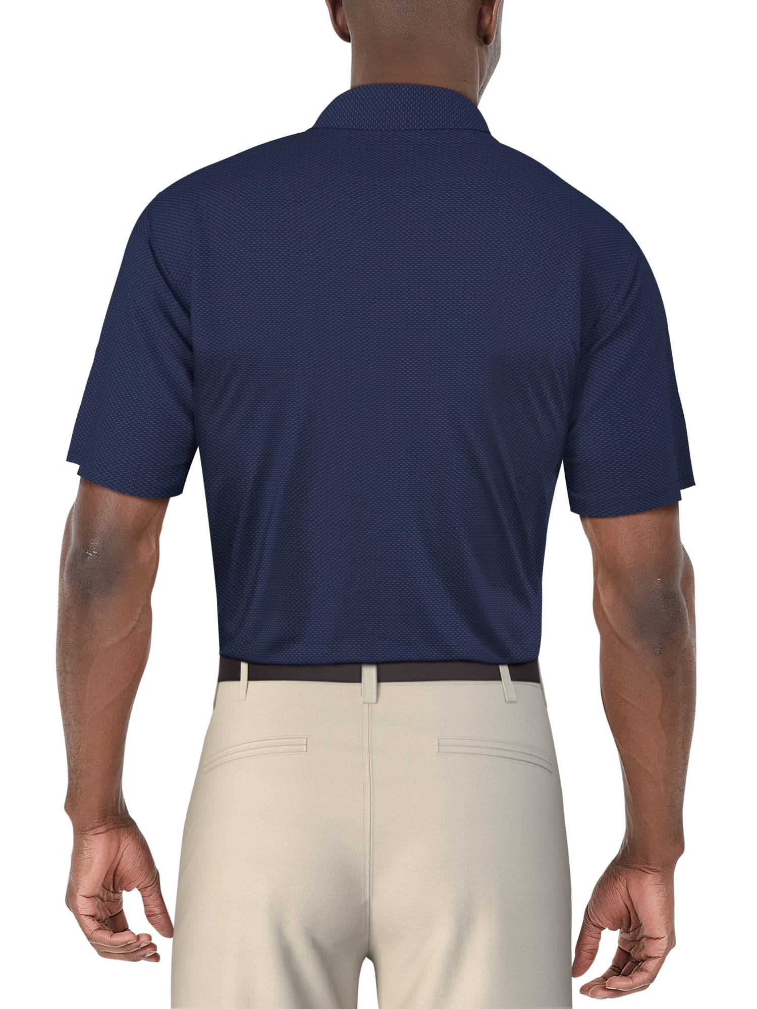 Ben Hogan Men's and Big Men’s Digital Ombre Chest Print Short Sleeve Golf Polo Shirt, up to Size 5XL