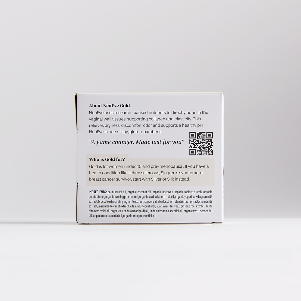 NeuEve Vaginal Suppositories for Women Ages 40-45 - Gold Formula for Dryness & Odor Support, 4 Count