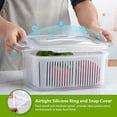 thumbnail image 5 of Larger Fruit Vegetable Produce Storage Saver Containers with Lid & Colander 5 Packs BPA-Free Plastic Fresh Keeper Set | Refrigerator Fridge Organizer | for Salad Berry Lettuce Food Celery, 5 of 7