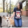 thumbnail image 4 of Womens Merry Corgmas Corgi Dog Mom Ugly Christmas Sweater Gift T shirt Funny Womens Graphic Tees, 4 of 9