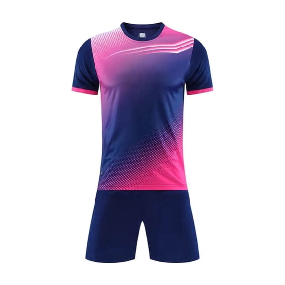 Toddler Boy Outfits 2 Piece Soccer Gradient Print Short Sleeve Crew Neck T-Shirt Top And Shorts Sports Baby Boys' Clothing Sets