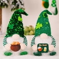 thumbnail image 2 of St. Patricks Day Gnome- Plush Irish Gnome Green Faceless Doll Scandinavian Tomte for St Patricks Day Decorations, 2 of 5
