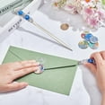 thumbnail image 3 of 2 Pcs Beaded Letter Opener Envelope Letter Opener with Wire Wrapped 2 Natural Blue Jades Stainless Steel Letter Opener, 3 of 9