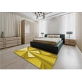 thumbnail image 4 of Ahgly Company Indoor Square Patterned Bright Gold Yellow Area Rugs, 7' Square, 4 of 6