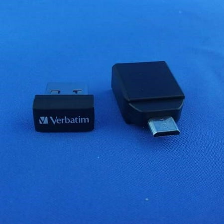 Nano Refurbished Refurbished Verbatim 32GB Store 'n' Go Nano USB Flash Drive with USB OTG Micro Adapter 49822 ()