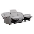 thumbnail image 2 of Lexicon Harriette Chenille Double Reclining Sofa in Gray, 2 of 5