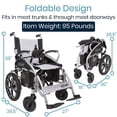 thumbnail image 5 of Silla de ruedas eléctrica plegable Vive - Silla de ruedas plegable, scooter eléctrico estrecho, resistente, homologada por la TSA - Tamaño compacto para adultos mayores - Batería portátil, plegable, a, 5 of 5