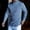 Blue, variant on Tejiojio Men's and Big Men's Classic Tops Men's Fashion Casual Turtleneck Pullover Printed Long Sleeve T-Shirt Top