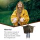 thumbnail image 3 of Bewildely Capa de lluvia Senderismo Poncho Impermeable a prueba de viento Impermeable Caminar Mujeres Hombres Ropa de lluvia Cubierta de lluvia para Paraguas de lluvia Camuflaje Digital Bewildely HA067073-03, 3 of 6