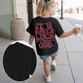 thumbnail image 2 of Girl Clothes Casual letter Pattern Short Sleeve Girls Tshirts Cute Graphic for Daily Black 5-6 Years, 2 of 6