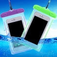 thumbnail image 3 of Swimming Waterproof Phone Underwater Pouch with Strap Noctilucent PVC Cover Bag Dry Case for Smartphones, 3 of 5