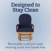 Foundations Lullaby Adult Glider Rocker, Navy and Natural