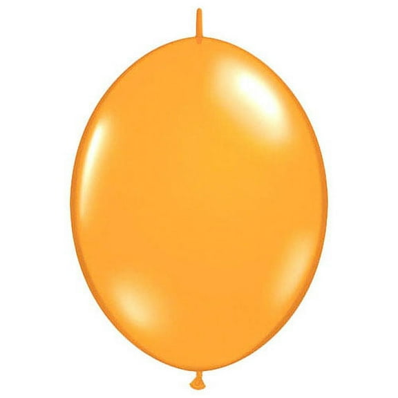 Qualatex Quick Link Latex Balloons, 6" Mandarin Orange 50 Count