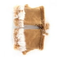 thumbnail image 2 of Suede rabbit hair half finger gloves for female winter gloves, 2 of 2